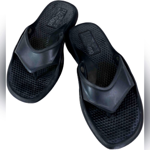 Salvatore Ferragamo Mens Black Slip On Open Toe Flip Flop Sandals Size 7 main image 7